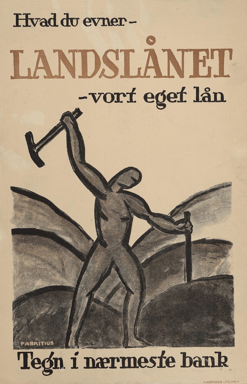 Tilgang for alle by W. C. Fabritius & Sønner, 1920 — digital art print download