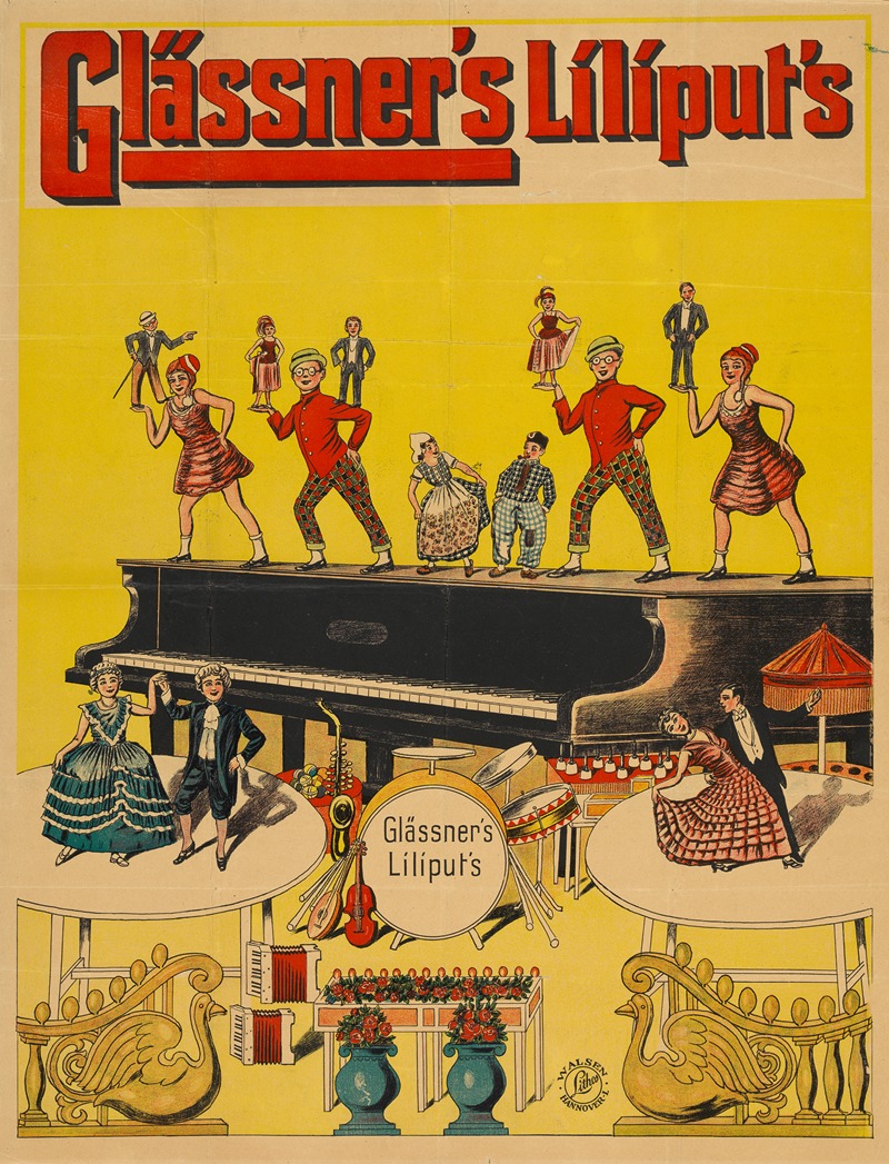 Glässner's Liliput's by Walsen Lithos, 1920 — digital art print download