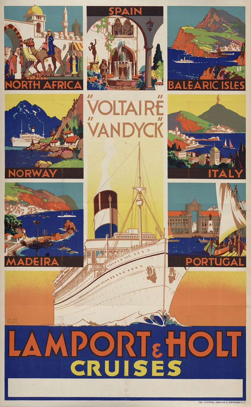 Lamport & Holt Cruises by Walter Thomas — digital art print download