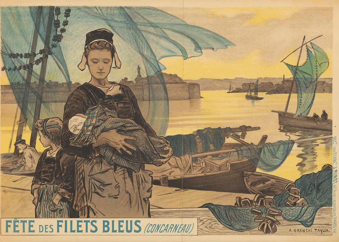 Fête des filets bleus by Ахилле Гранчи-Тейлор, 1906 — digital art print download