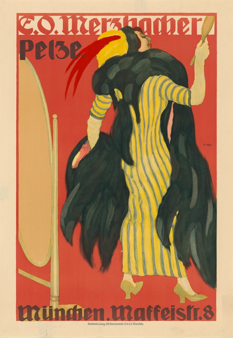 E.O. Merzbacher Pelze by Адольф Хёфер, 1909 - 1911 — digital art print download
