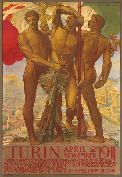 Internationale Industrie- und Gewerbeausstellung zum fünfzigjährigen Jubiläum der Proklamation des Königreichs Italien by…