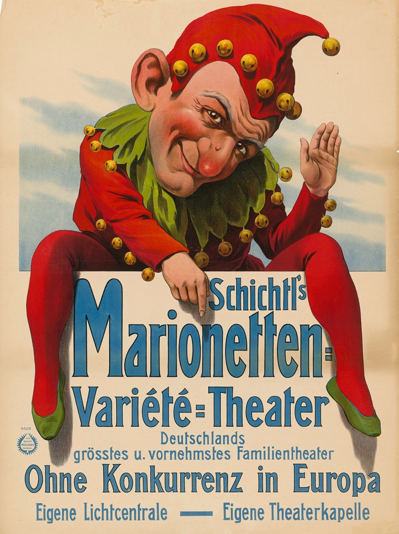 Schichtl's Marionetten-Variété Theater — Adolf Friedländer Lith.
