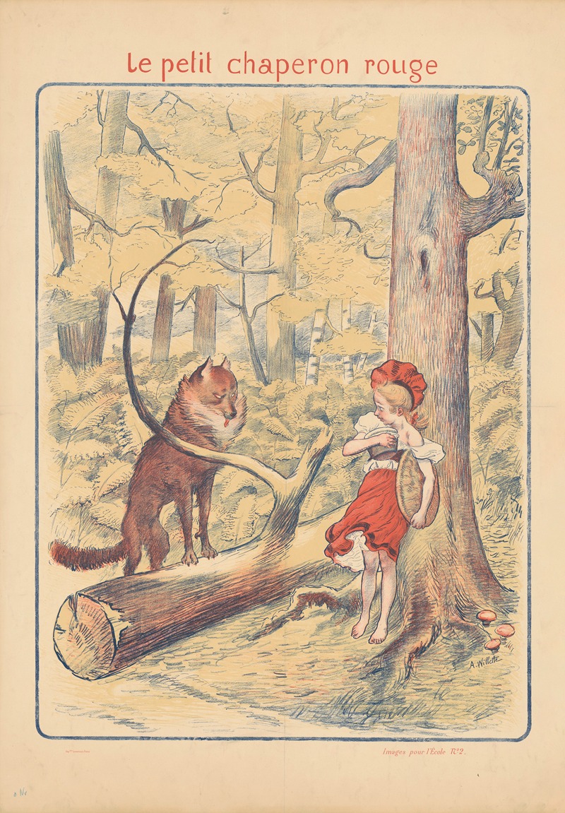 Le petit chaperon rouge by Адольф Леон Виллет, 1896 — digital art print download