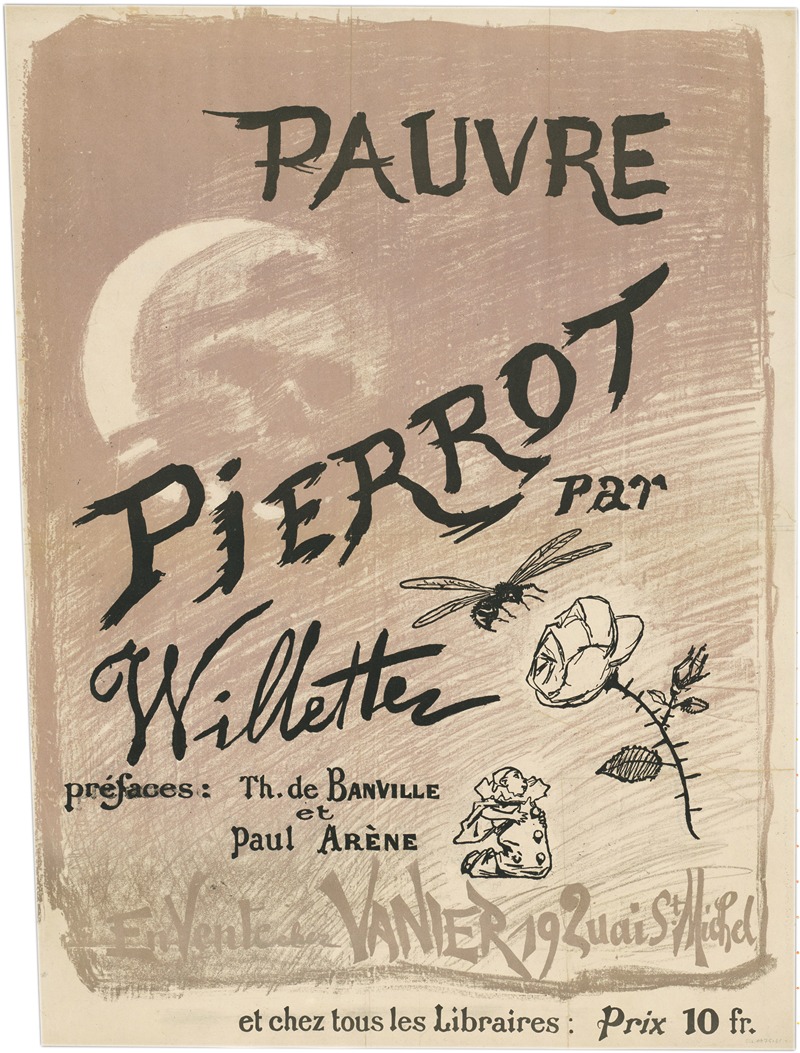 Pauvre Pierrot par Willette by Адольф Леон Виллет, 1885 - 1887 — digital art print download