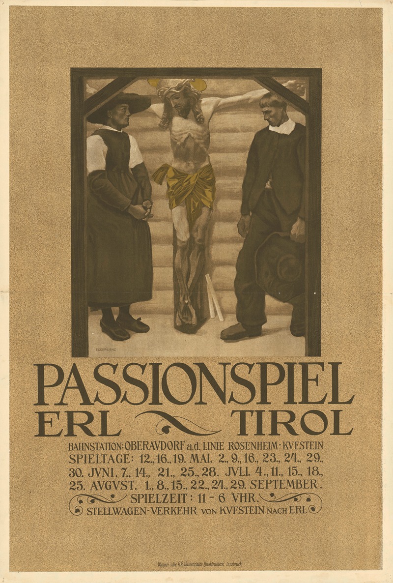 Passionsspiel Erl Tirol by Альбин Эггер Лиенц, 1910 — digital art print download