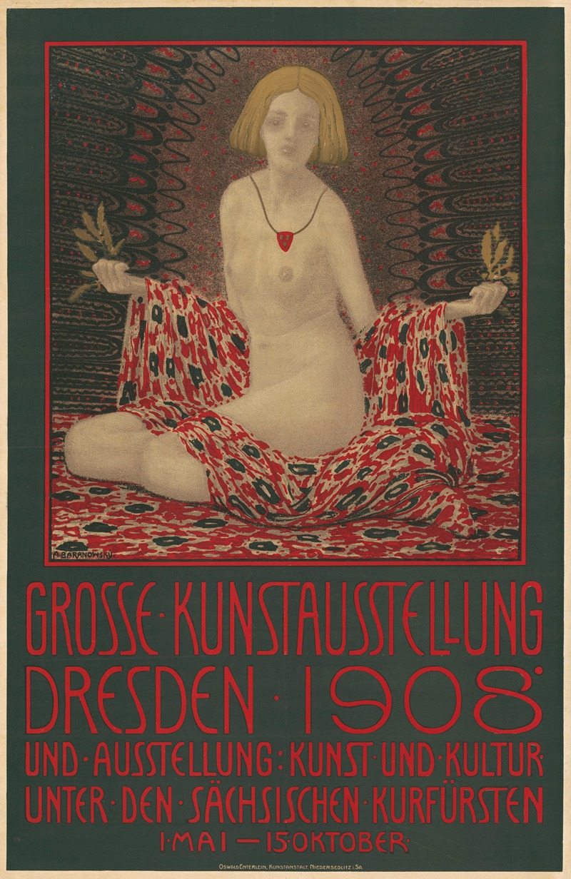 Grosse Kunstausstellung Dresden 1908 by Alexander Baranowsky, 1908 — digital art print download