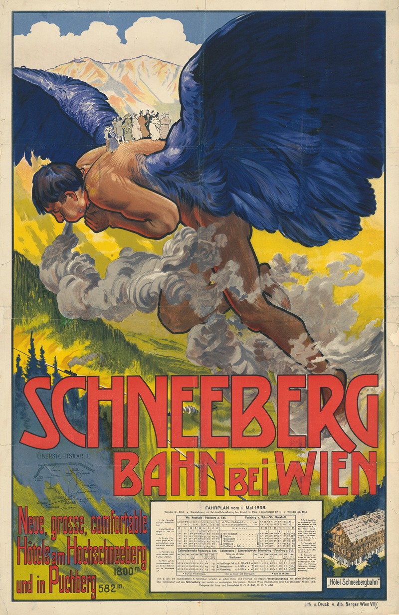 Schneeberg-Bahn bei Wien by Альфред Роллер, 1898 — digital art print download