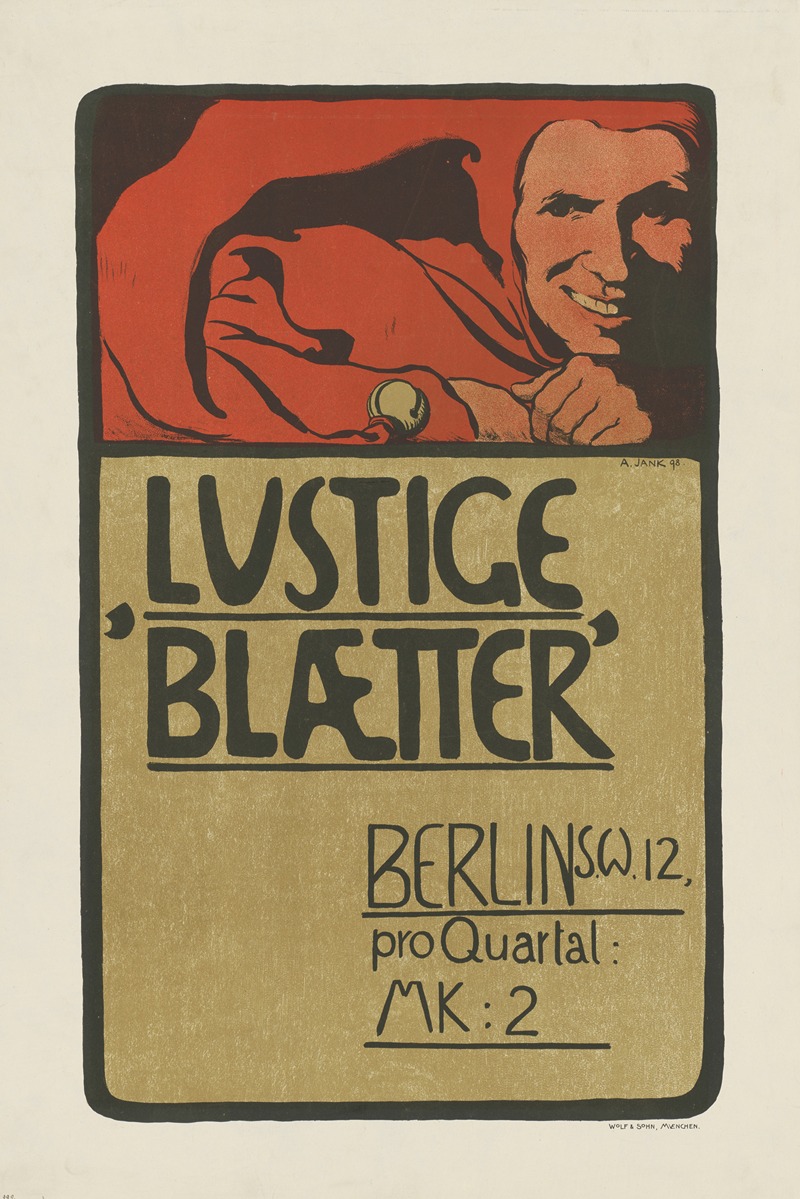Lustige Blaetter by Анджело Янк, 1898 — digital art print download