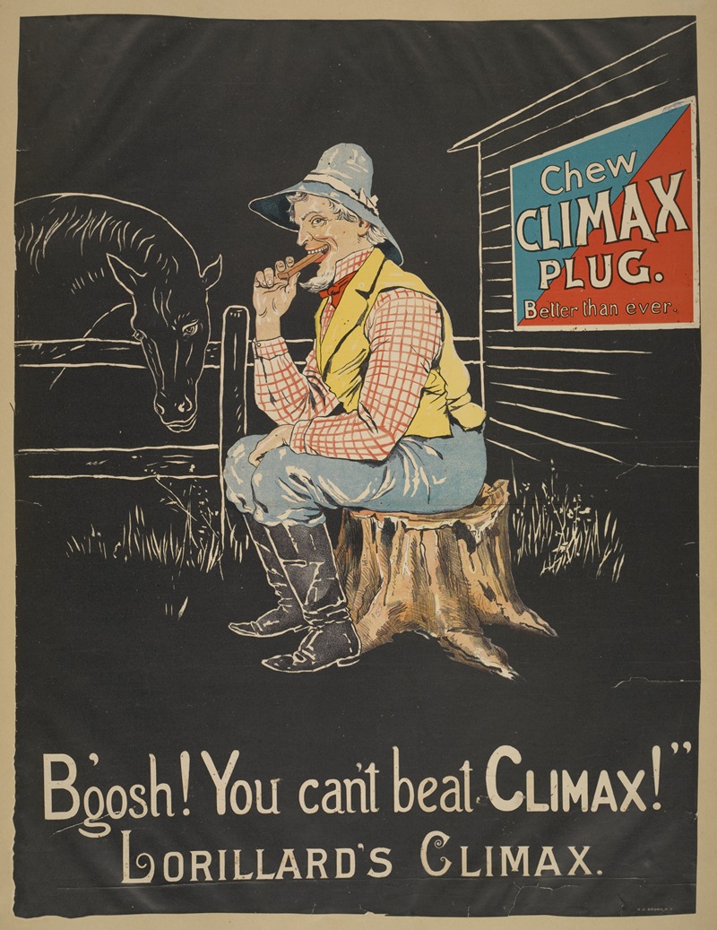 B'gosh! You can't beat Climax!' by Аноним, 1895 - 1917 — digital art print download