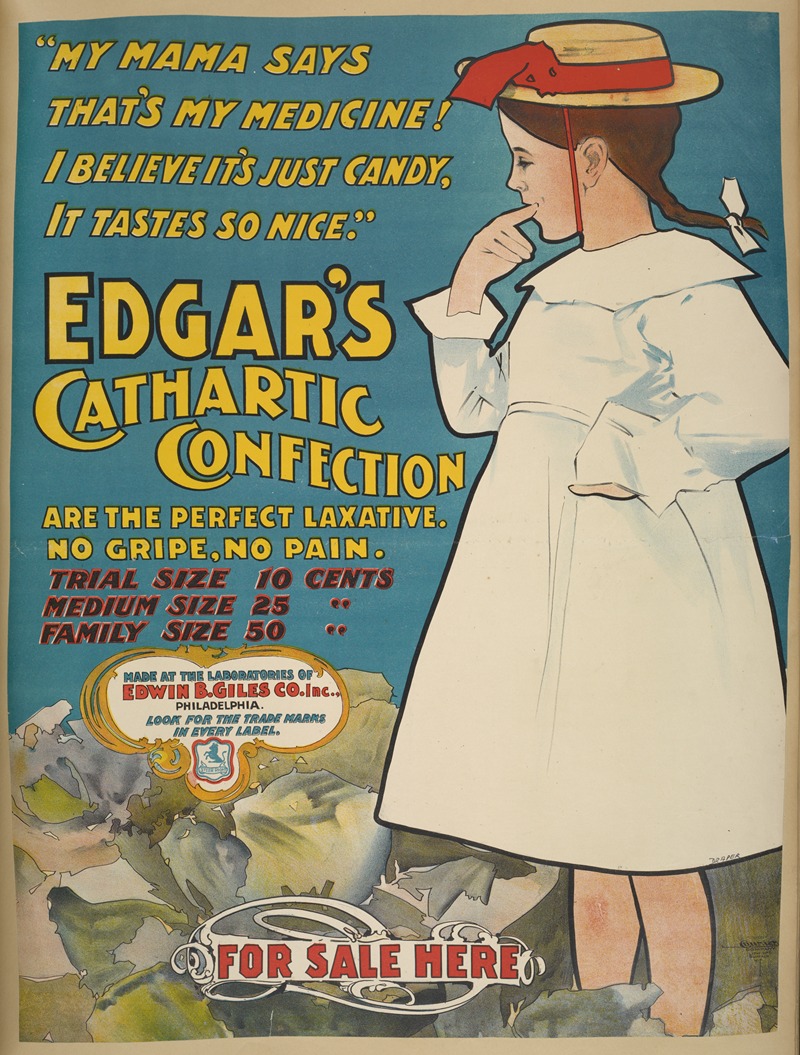 Edgar's cathartic confection. by Аноним, 1897 — digital art print download