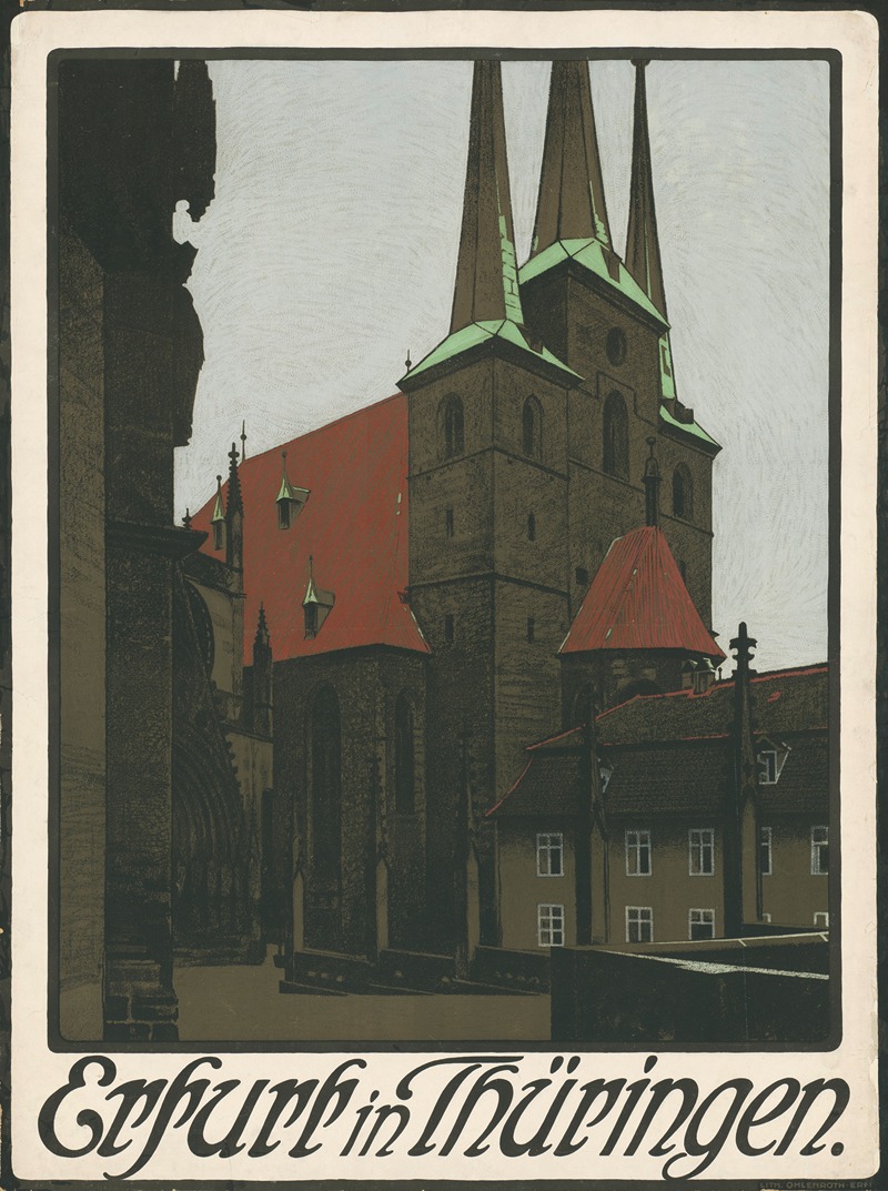Erfurt in Thüringen by Аноним, 1910 — digital art print download