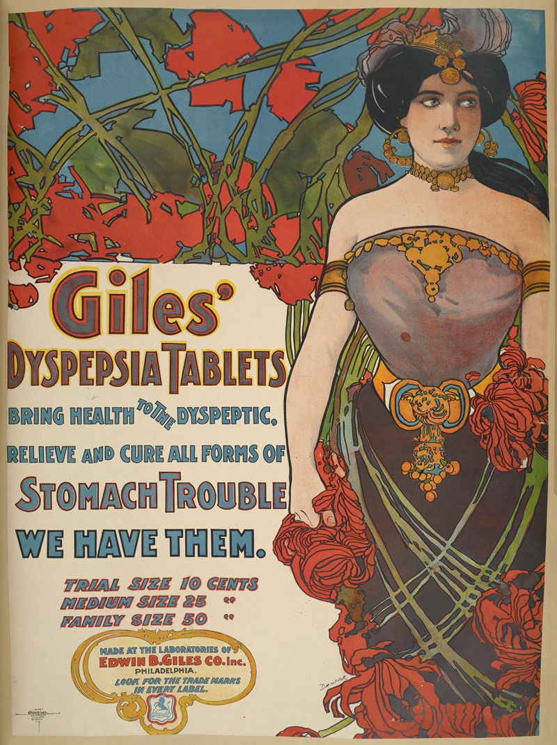 Giles' dyspepsia tablets. by Аноним, 1897 — digital art print download