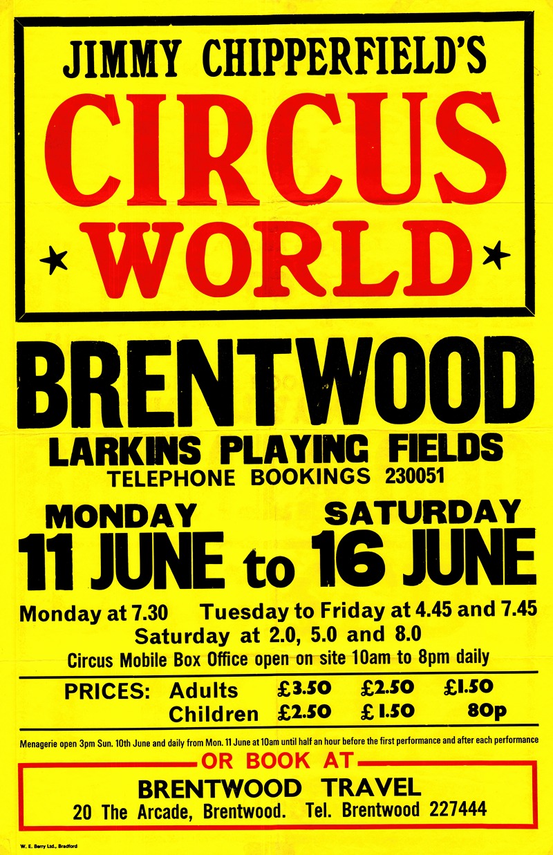 Jimmy Chipperfield's Circus World by Аноним — digital art print download