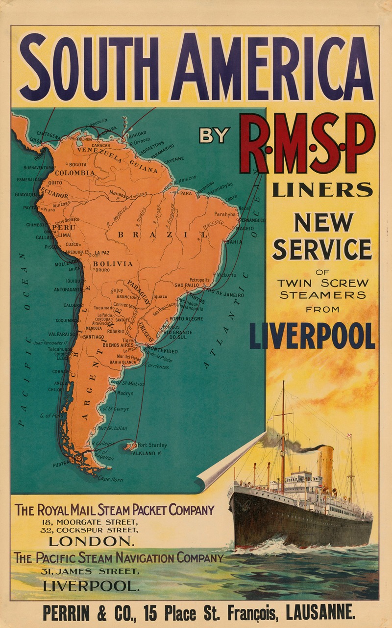 South America By R.M.S.P. Liners — Anonymous