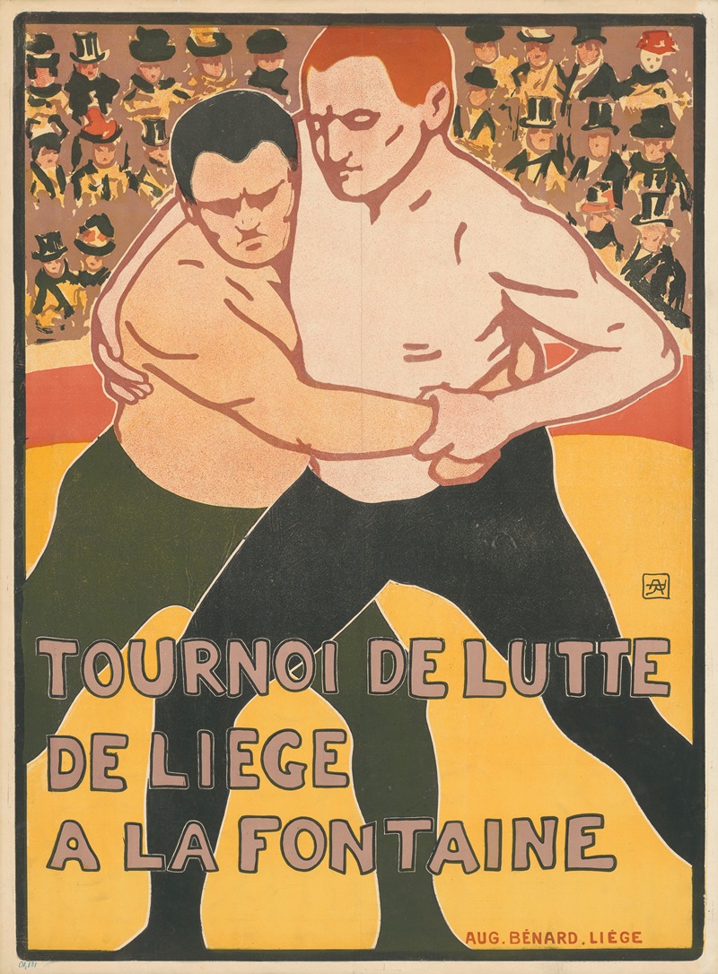 Tournoi de Lutte by Armand Rassenfosse, 1899 — digital art print download