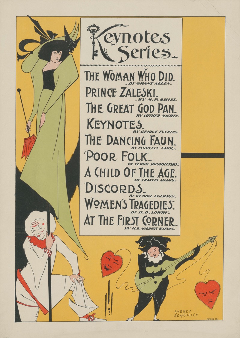 Keynote series by Aubrey Vincent Beardsley, 1886 — digital art print download
