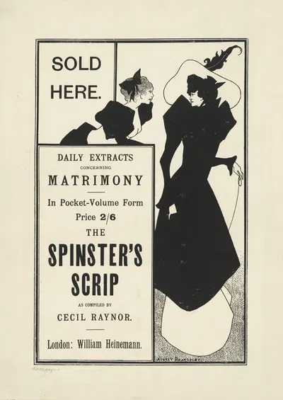 Spinster's Scrip by Обри Винсент Бирдсли, 1895 — digital art print download