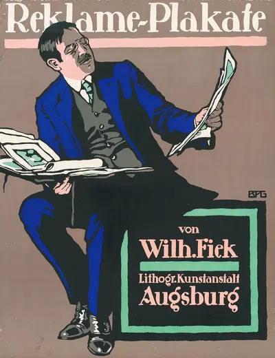 Reklame-Plakate von Wilhelm Fink Lithogr. Kunstanstalt Augsburg by Eduard Hanns Beyer-Preusser, 1912 — digital art print…