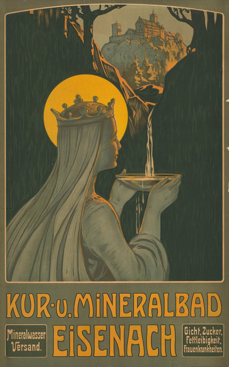 Kur- und Mineralbad Eisenach by C.T. Wiskott, 1908 — digital art print download