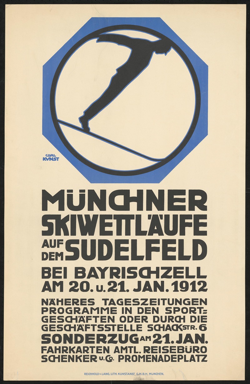 Münchner Skiwettläufe auf dem Südfeld — Carl Kunst