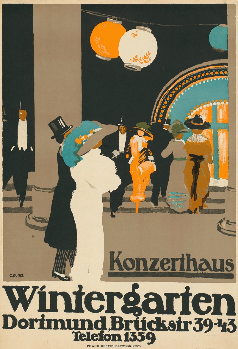 Konzerthaus Wintergarten by Carl Kunze, 1910 — digital art print download