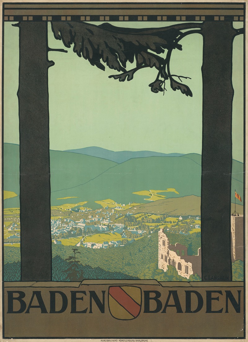 Baden Baden by Carl Langhein, 1905 — digital art print download