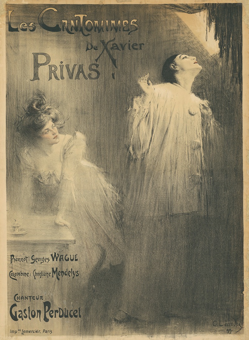 Les Cantomimes de Xavier Privas by Шарль-Люсьен Леандр, 1899 — digital art print download