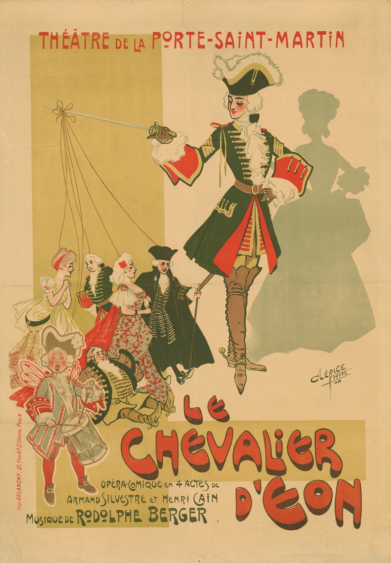Le Chevalier d'Eon. Opéra comique en 4 actes by Clérice Frères, 1908 — digital art print download