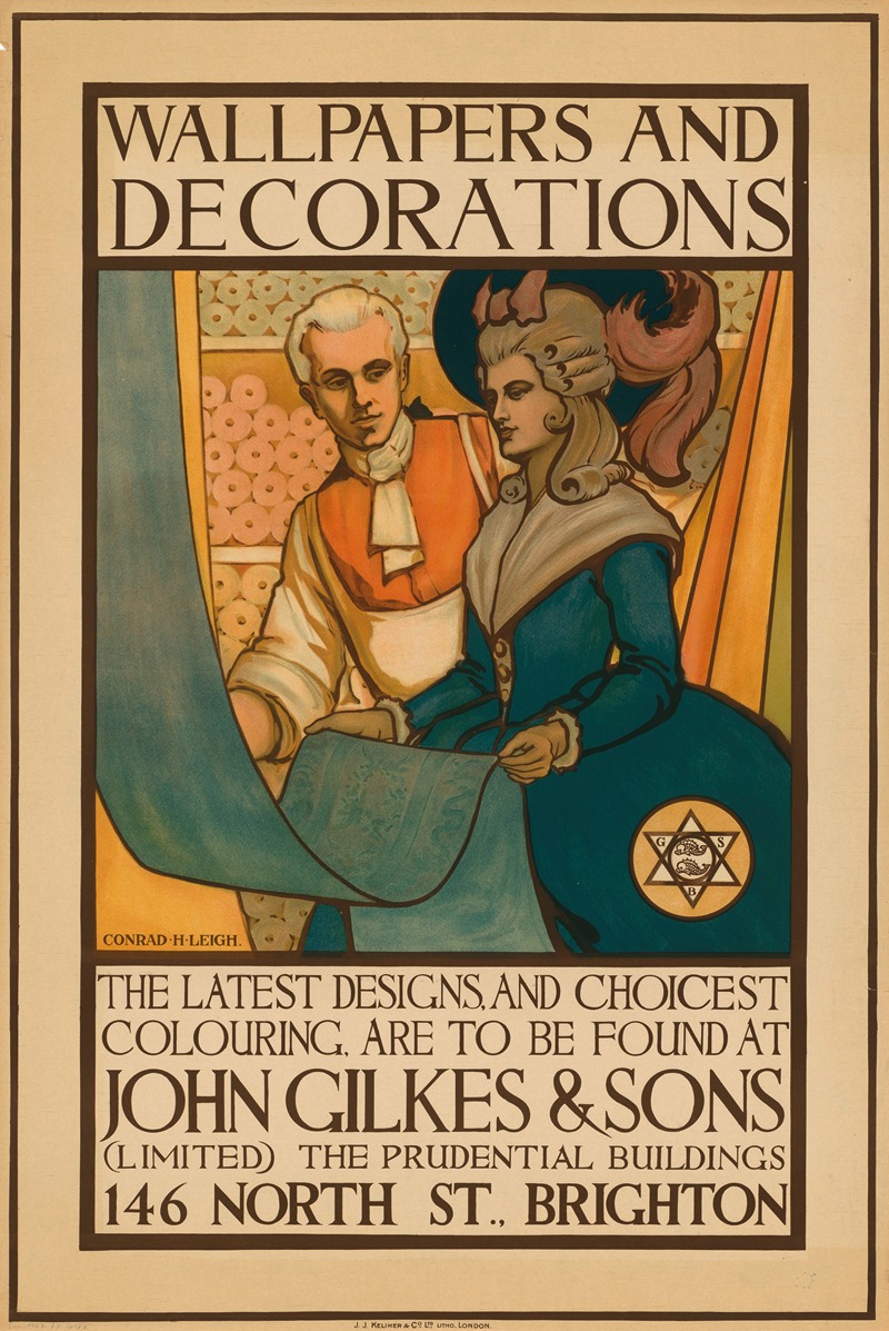 Wallpapers and Decorations by John Gilkens & Sons by Conrad Leigh, 1914 — digital art print download