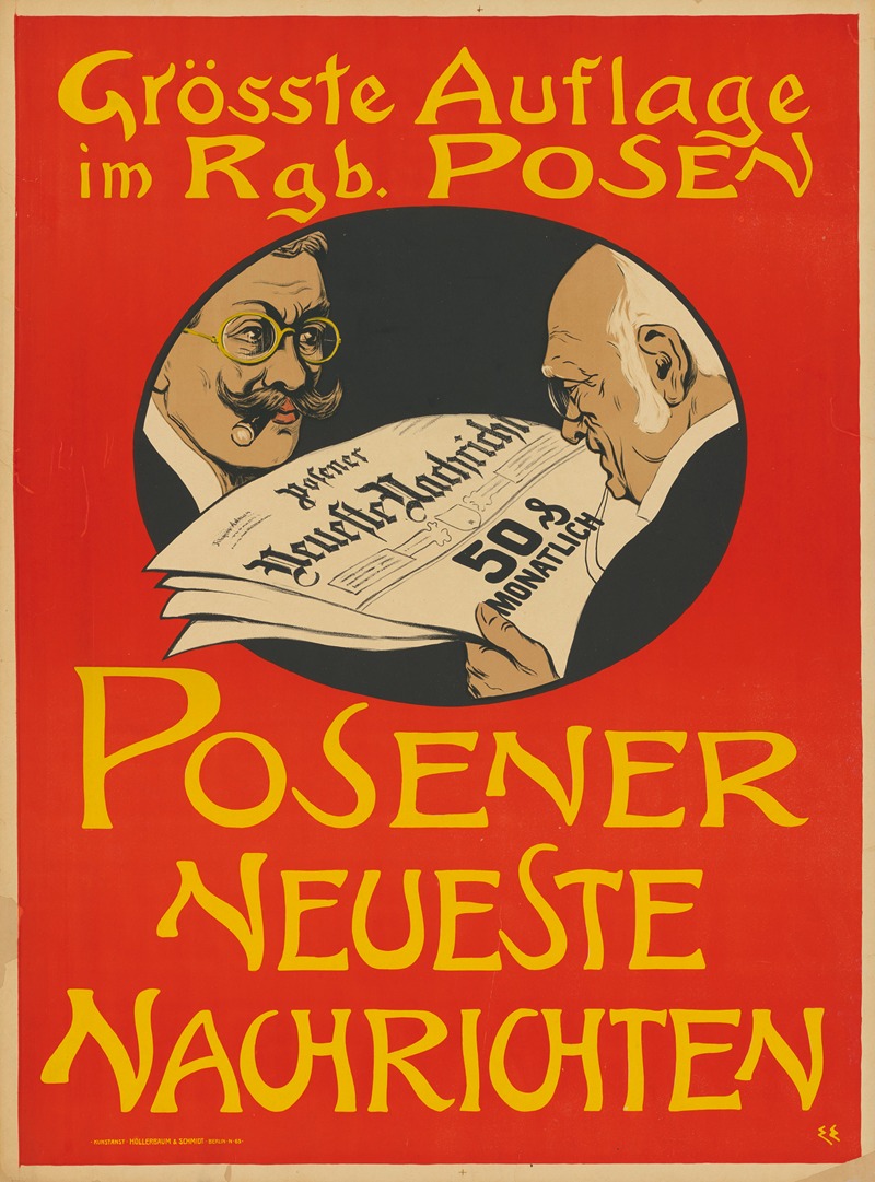 Posener neueste Nachrichten by Edmund Edel, 1900 - 1912 — digital art print download