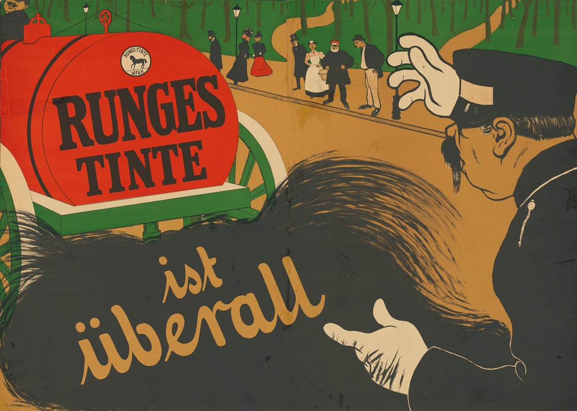 Runges Tinte ist überall by Edmund Edel, 1899 — digital art print download