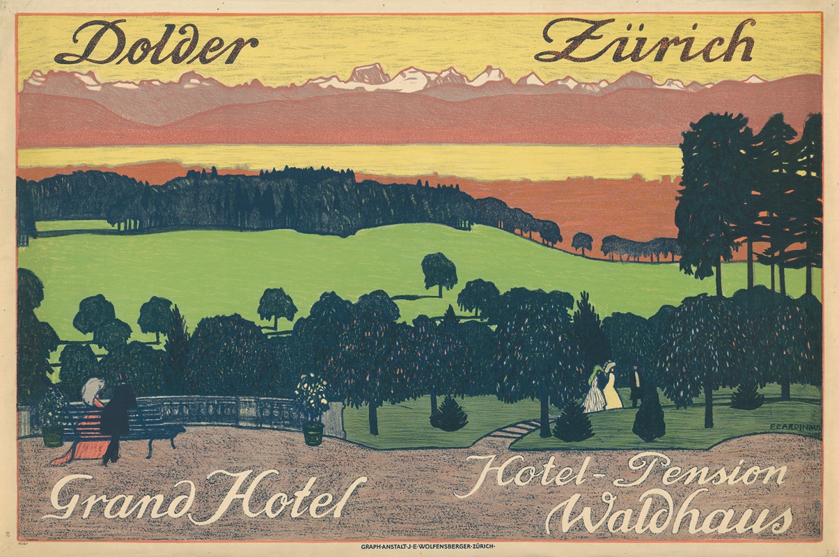 Dolder Grand Hotel by Эмиль Кардина, 1909 — digital art print download