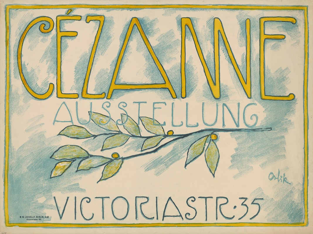 Cézanne-Ausstellung by Emil Orlik, 1910 — digital art print download