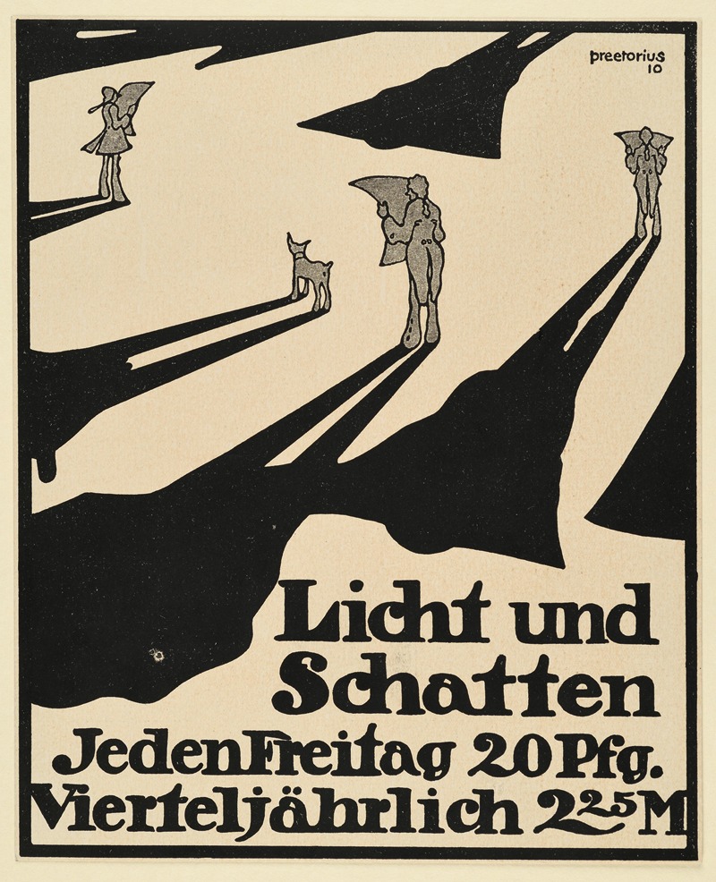 Licht und Schatten by Emil Preetorius, 1910 — digital art print download