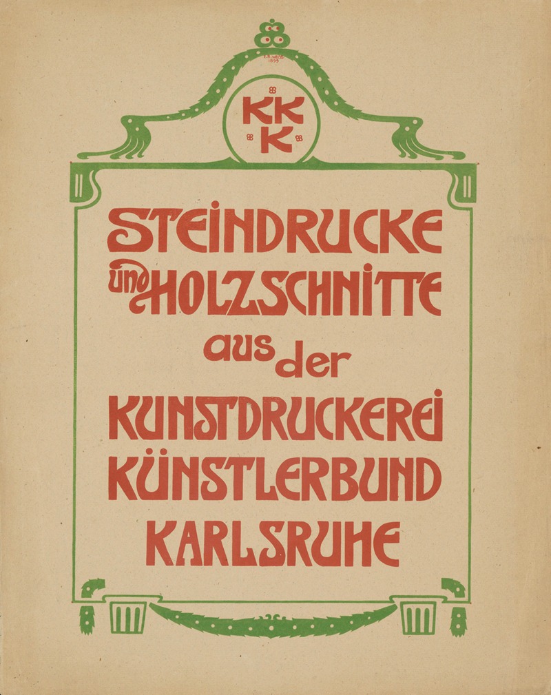 Steindrucke und Holzschnitte by Эмиль Рудольф Вайс, 1899 — digital art print download