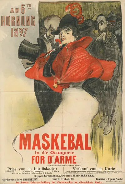 Maskebal in der Orangerie For D'arme by Эмиль Шнайдер, 1897 — digital art print download