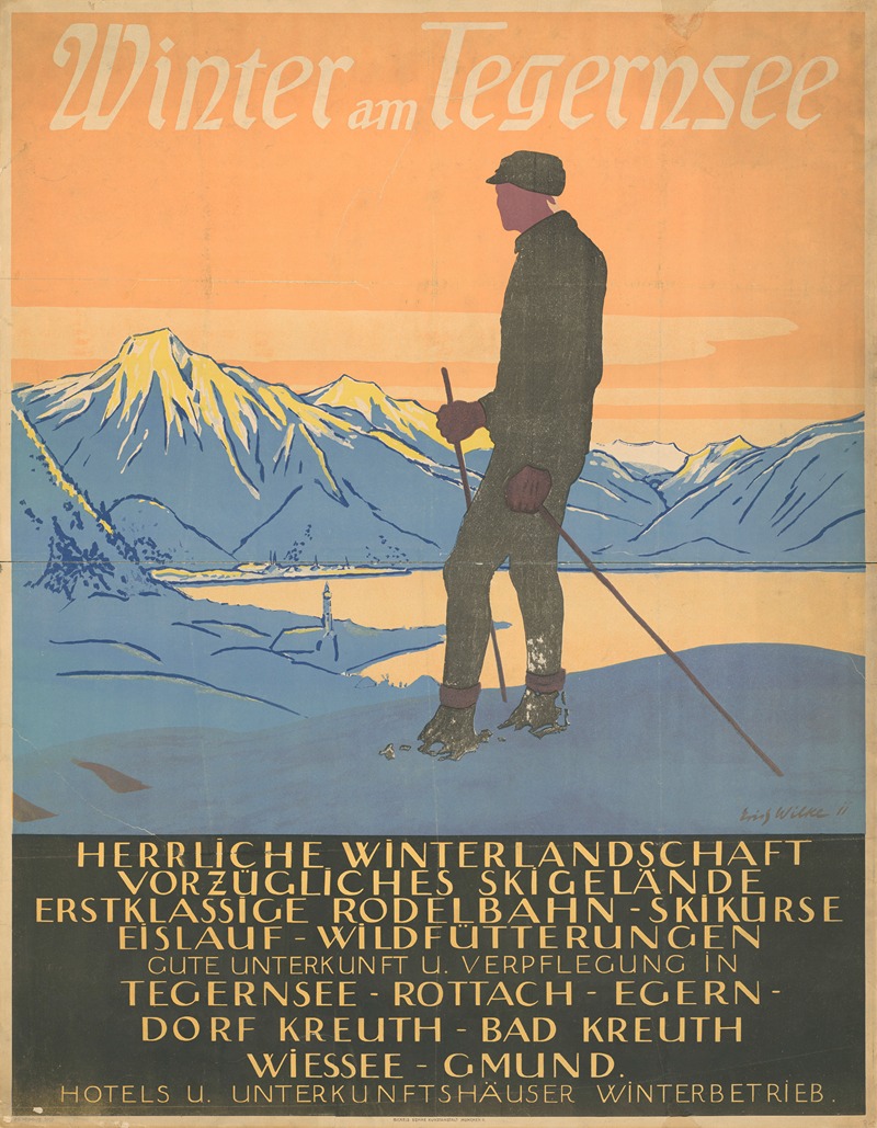 Winter am Tegernsee by Erich Wilke, 1911 — digital art print download
