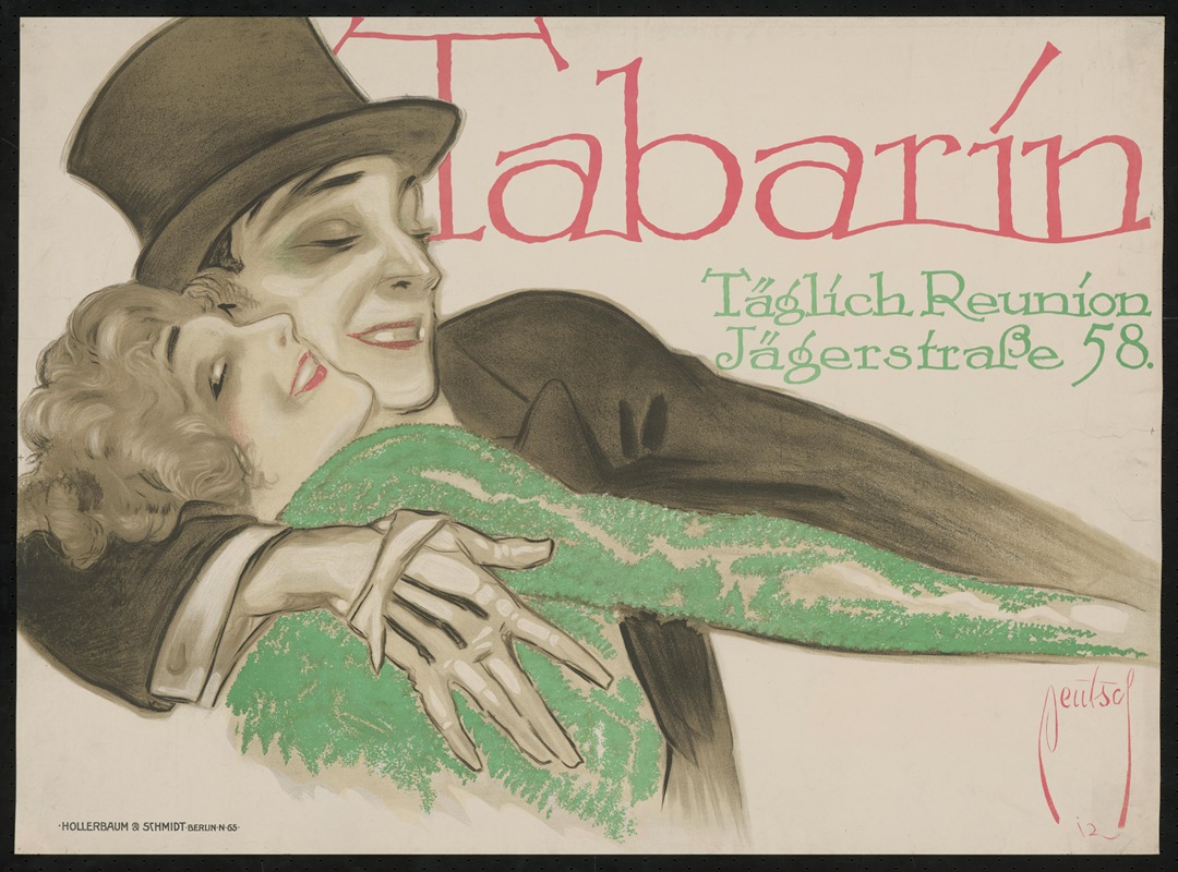 Tabarin. Täglich Reunion by Ernst Deutsch, 1912 — digital art print download