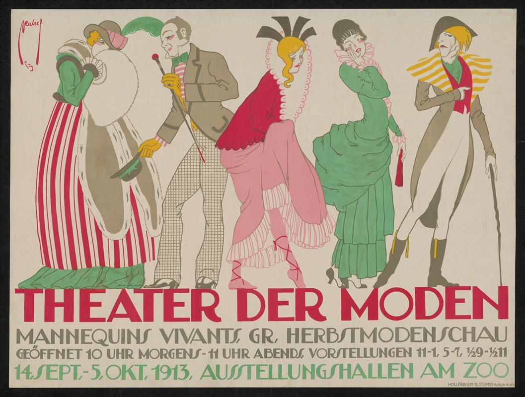 Theater der Moden by Ernst Deutsch, 1913 — digital art print download