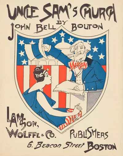 Uncle Sam's Church by John Bell Bouton by Ethel Reed, 1895 — digital art print download