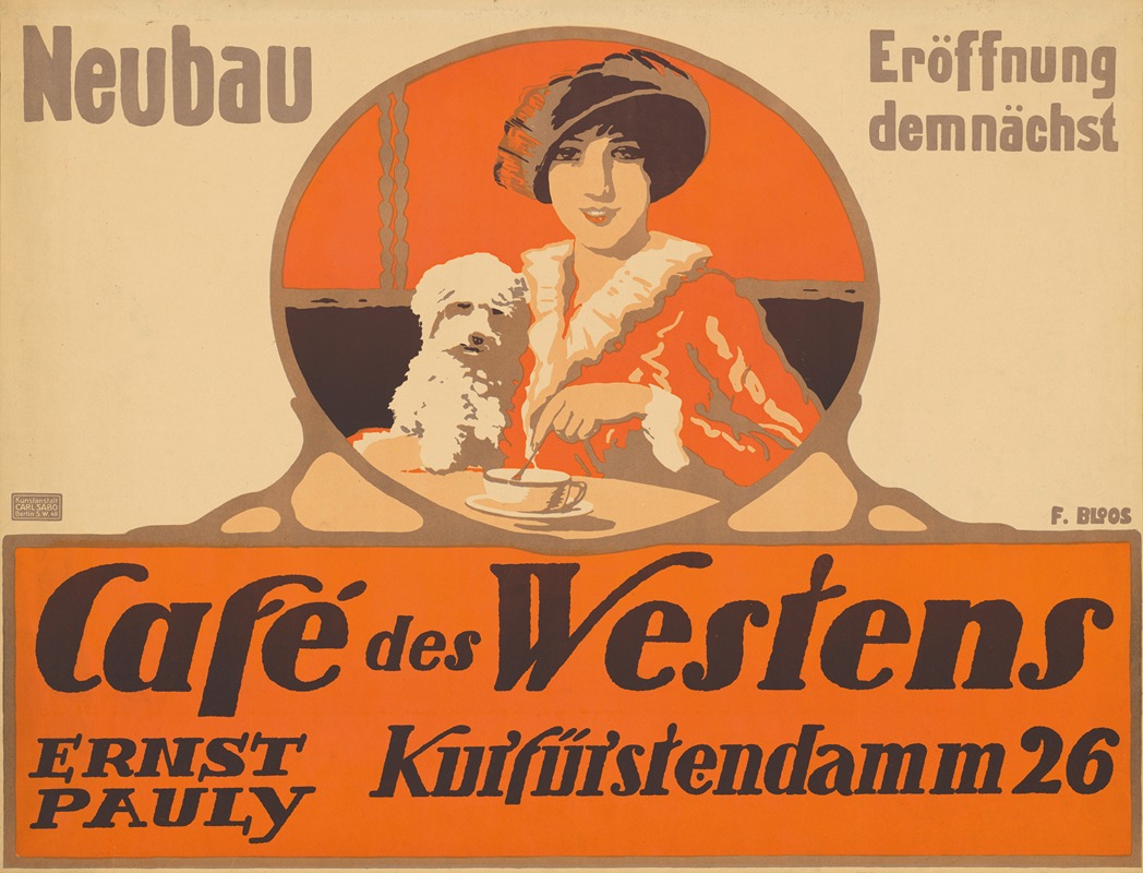 Neubaueröffnung Café des Westens — F. Bloos