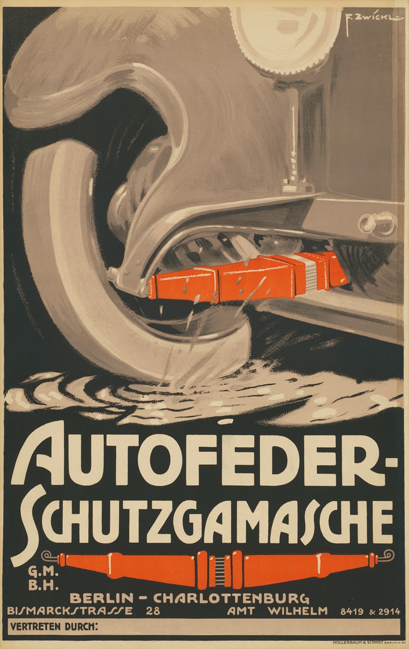 Autofeder Schutzgamasche by F. Zwickl — digital art print download