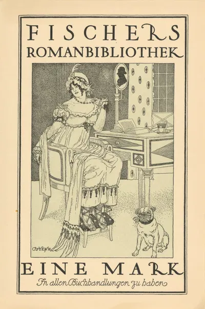 Fischers Romanbibliothek by Franz Christophe, 1911 — digital art print download