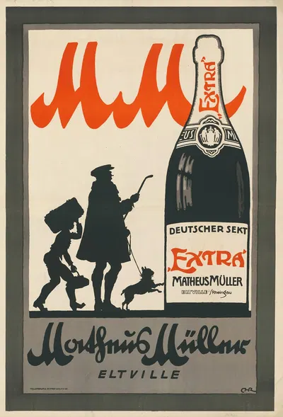 MM. Matheus Müller Eltville. Deutscher Sekt by Franz Christophe, 1905 — digital art print download