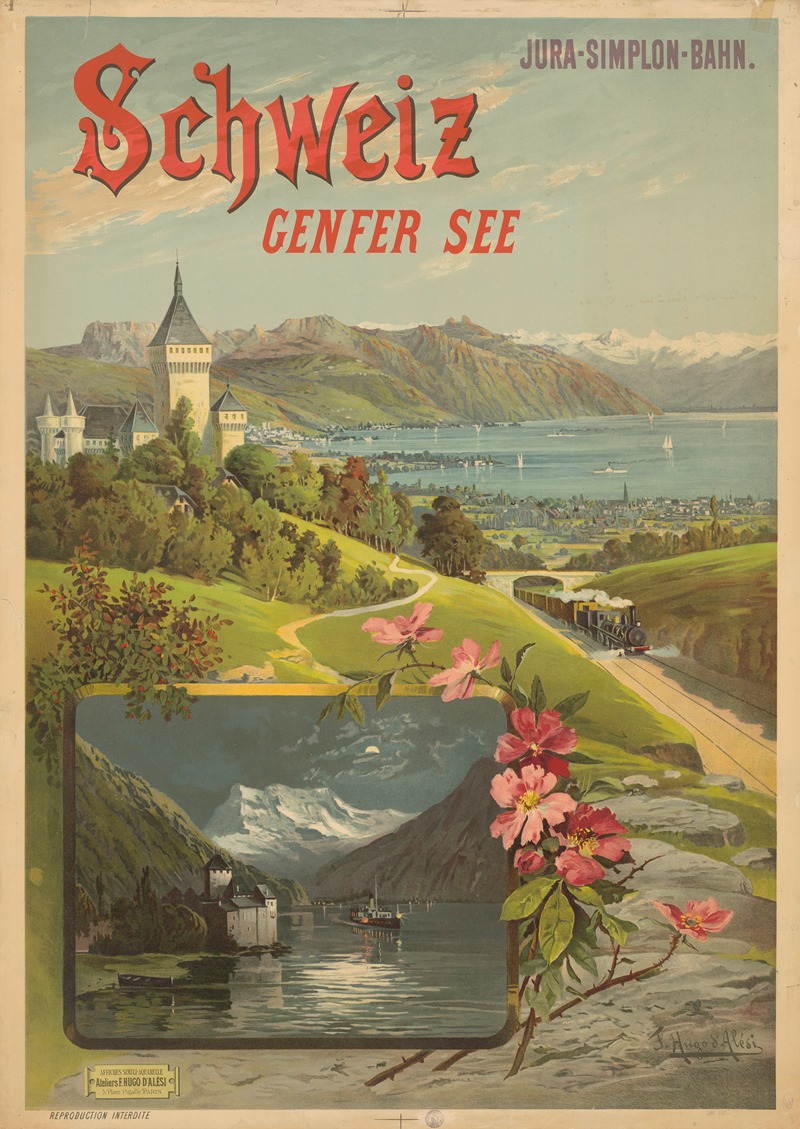 Jura-Simplon Bahn. Schweiz Genfer See — Frederic Hugo d’Alési
