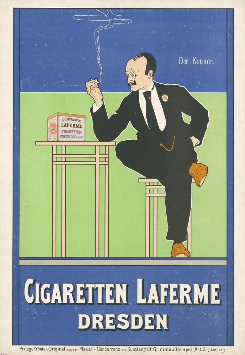 Cigaretten Laferme by Fritz Rehm, 1896 — digital art print download