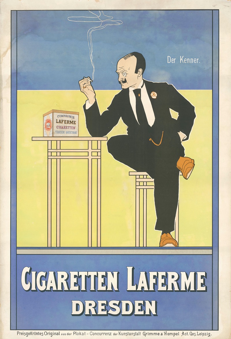 Cigaretten Laferme by Fritz Rehm, 1896 — digital art print download