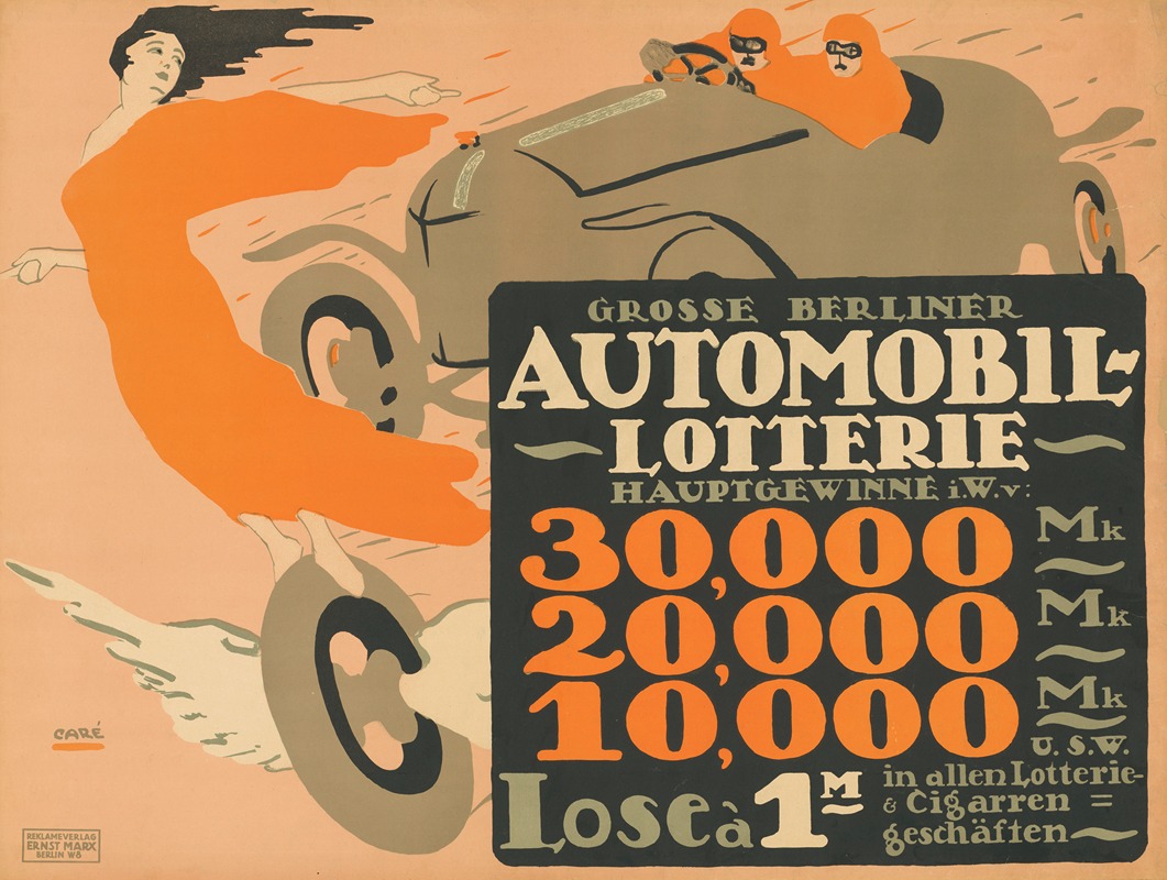 Automobil-Lotterie by Georg Caré, 1912 — digital art print download