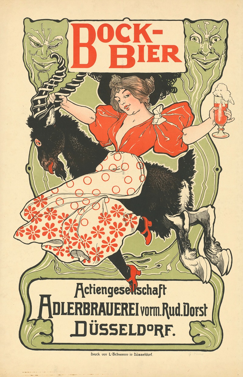 Bock-Bier. Adlerbrauerei Düsseldorf — Gustav Olms